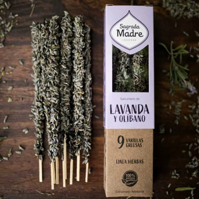 INCIENSO SAGRADA MADRE LAVANDA Y OLIBANO