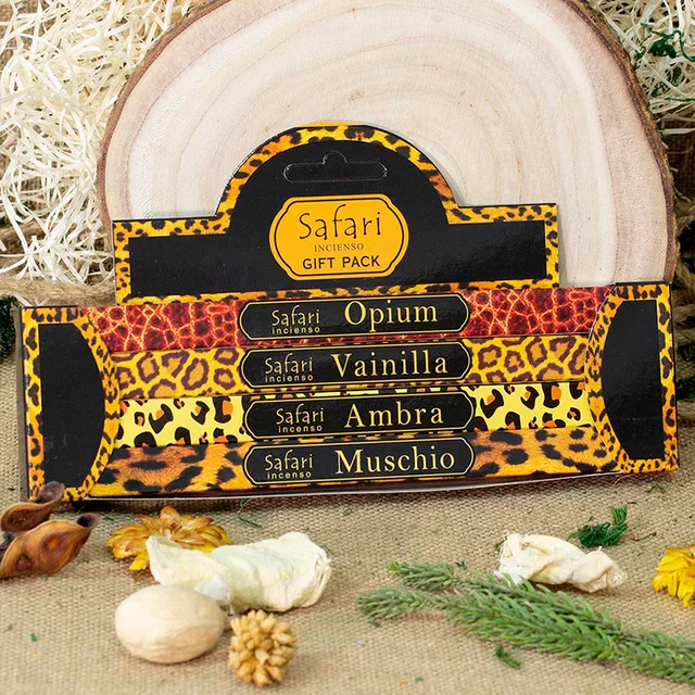 PACK Incienso Safari – OPIO, VAINILLA , AMBRA, MUSCHIO