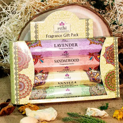 [TA0179] Pack Incienso Reiki – Lavanda, Sándalo, Vainilla y Pachuli