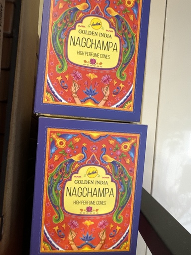 [TA0412] Incienso Conos Golden India Nag Champa